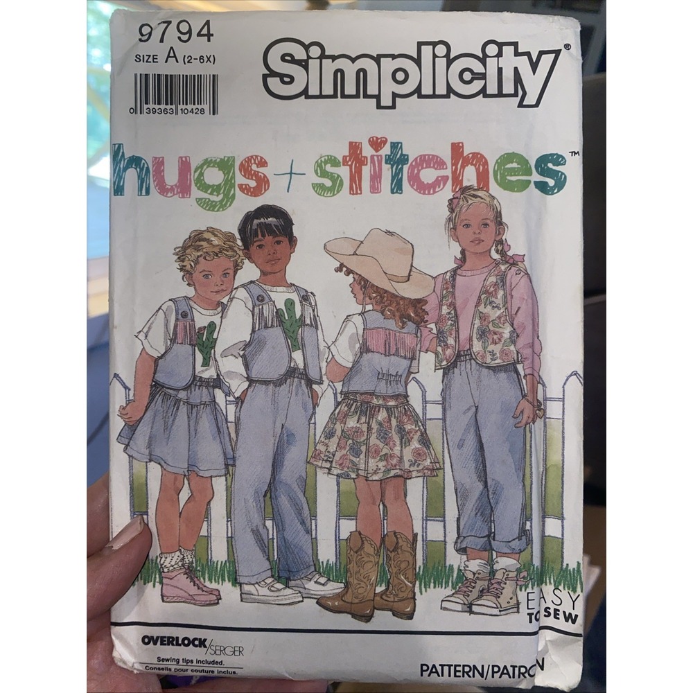 Simplicity 9794 Toddler Child Western Separates Pattern Size 2-6X Uncut 1990s